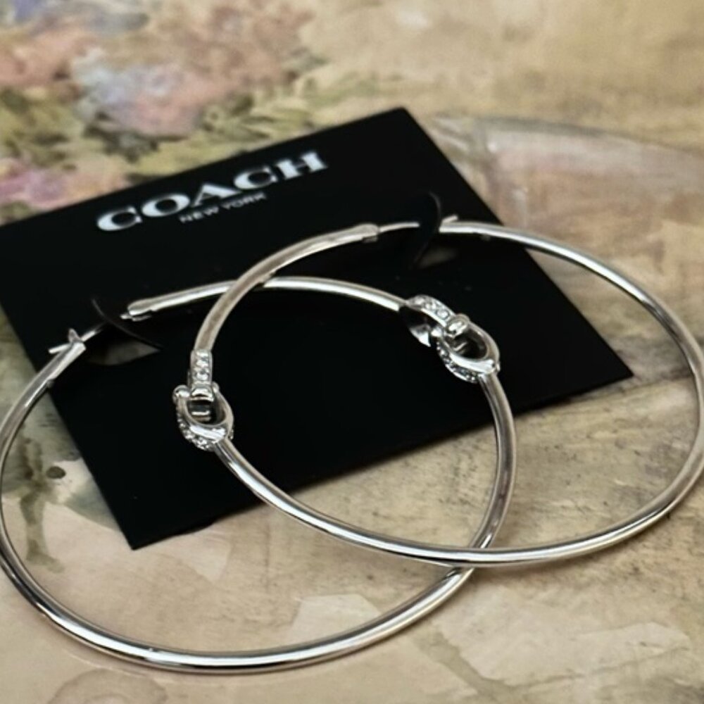 Coach Signature C hoop earrings